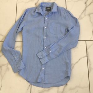 Bonobos slim fit button down shirt linen